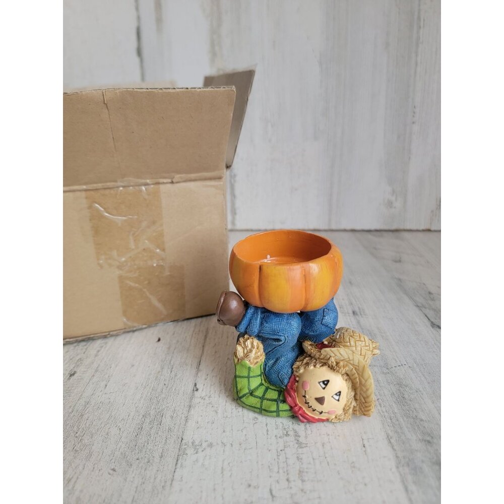 Yankee Candle scarecrow tea light holder‎ fall home decor